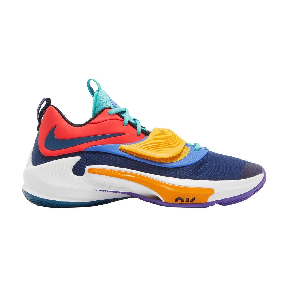 New Nike Zoom Freak 3 Bright Crimson Mystic Navy Multicolor Colorful Sneakers